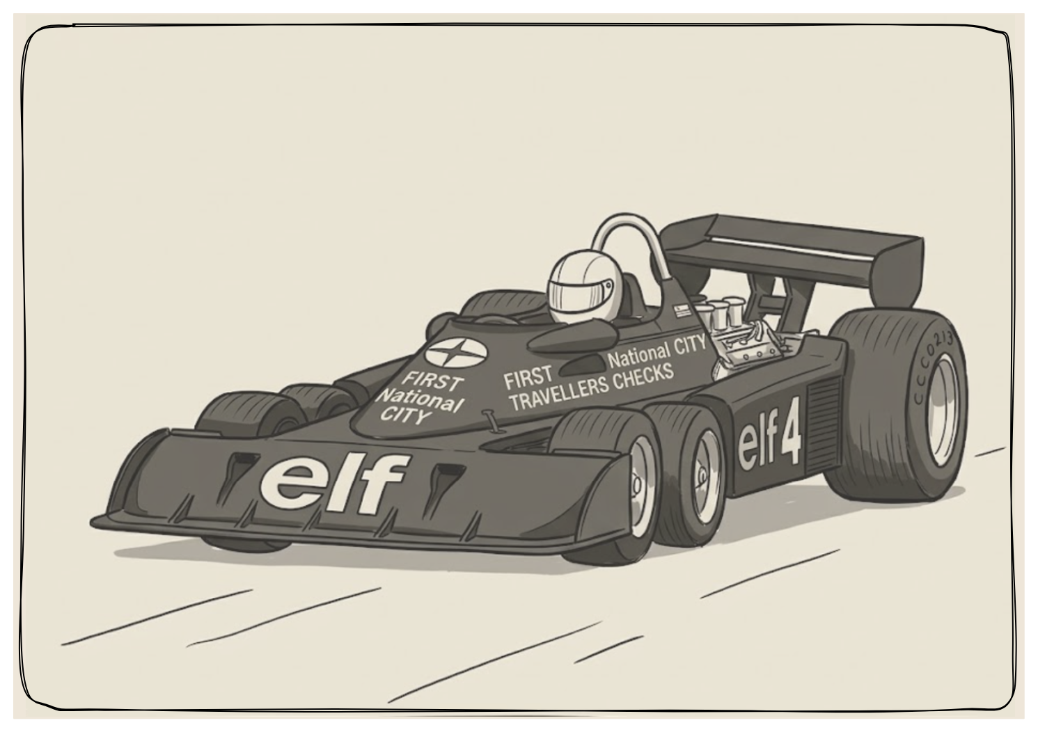 Ronnie Peterson i Tyrrell P34 1976